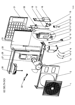 Liste des pi&egrave;ces de cet appareil
