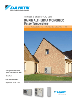 DAIKIN ALTHERMA MONOBLOC Basse Température