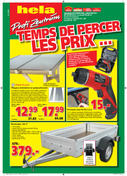 Plaques alv&eacute;olaires en polycarbonate Perceuse sans fil CD 7,2 LI