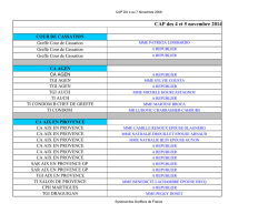 CAP des 4 et 5 novembre 2014