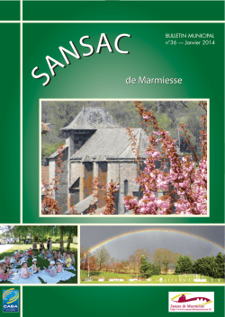 Télécharger le bulletin - Commune de Sansac de Marmiesse