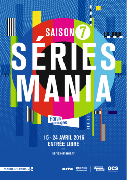 Brochure Séries Mania 2016