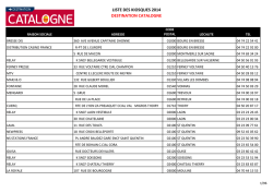 liste des kiosques 2014 destination catalogne