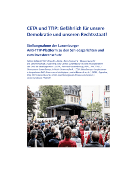 CETA und TTIP: Gef&auml;hrlich f&uuml;r unsere Demokratie und