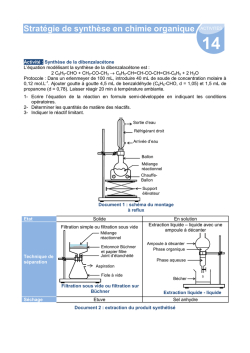 Activités stratégie de synthèse en chimie organique