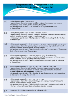 Programmation Ortho CM1