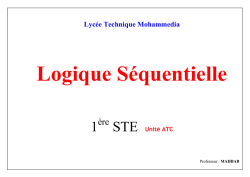 Lyc&eacute;e Technique Mohammedia Logique S&eacute;quentielle