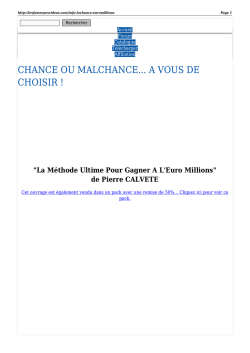 Télécharger La Méthode Ultime Pour Gagner A L`Euro Millions de
