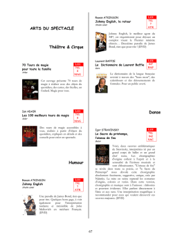 Les nouveaut&eacute;s Loisirs (pdf)