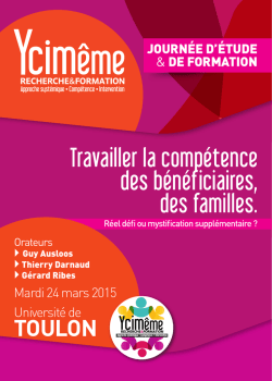 Travailler la compétence des bénéficiaires, des familles. - Yci-même
