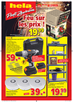 Feu sur les prix ! - Hela Profi Zentrum