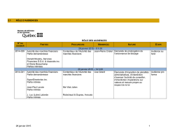 horaire des audiences - Bureau de d&eacute;cision et de r&eacute;vision