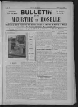 Bulletin de la Meurthe et Moselle. Organe de la