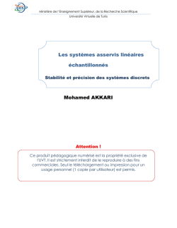 Stabilité et précision des systèmes discrets