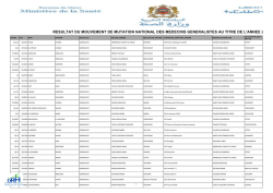 resultat du mouvement de mutation national des medecins