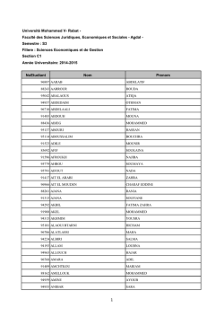 Section C - Facultés des Sciences Juridiques, Economiques et