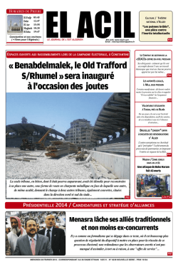 « Benabdelmalek, le Old Trafford S/Rhumel » sera inauguré
