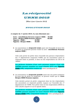La r&eacute;ciprocit&eacute; URNE 2015 - F&eacute;d&eacute;ration du Bas