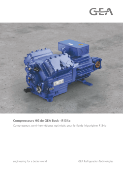 Compresseurs HG de GEA Bock - R134a