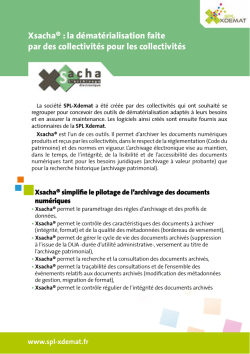 Xsacha - SPL-Xdemat, la d&eacute;mat&eacute;rialisation tout simplement