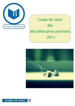 Coups de coeur des discothécaires parisiens