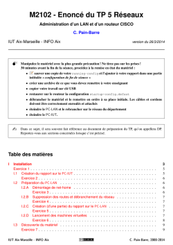 M2102 - Enoncé du TP 5 Réseaux