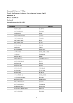 Section B - Facultés des Sciences Juridiques, Economiques et