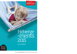 Office de Tourisme / Guide des h&eacute;bergements 2015