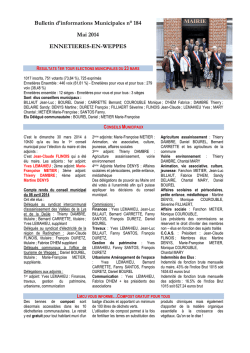 Bulletin n° 184 - mai 2014