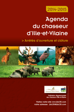 Agenda 2014/2015 - Chasser en Bretagne