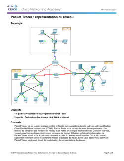 Packet Tracer : représentation du réseau