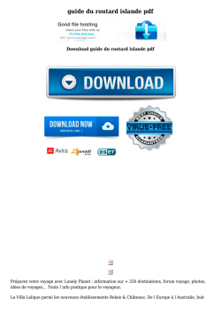 guide du routard islande pdf