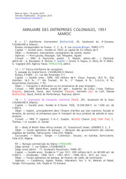 Annuaire des entreprises coloniales 1951-Maroc