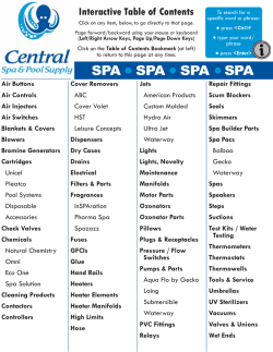 spa - Central Spa Supply