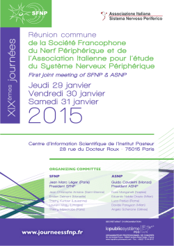 XIX journées - First joint meeting of SFNP and ASNP