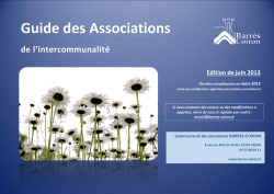 Guide des Associations - Communauté de communes Barrès