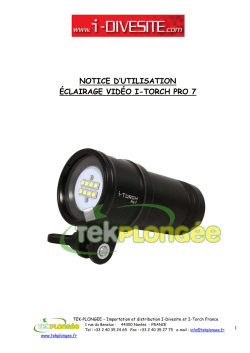 Manuel &eacute;clairage photo-vid&eacute;o I-Torch PRO 7