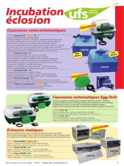 Incubation &eacute;closion - UFS