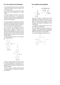 Ex.1. Une synth&egrave;se de la m&eacute;thadone Ex.2.