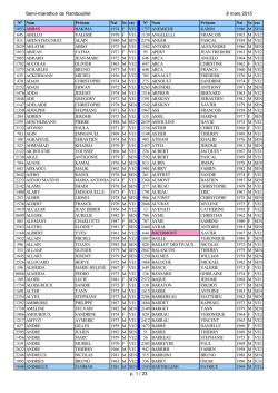 liste des inscrits - Rambouillet Olympique