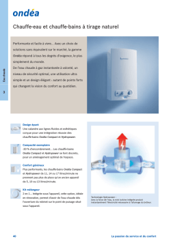 Chauffe-eau et chauffe-bains à tirage naturel