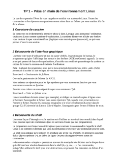 TP1 : environnement Unix - LISIC - Universit&eacute; du Littoral C&ocirc;te d`Opale