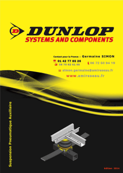 DUNLOP Nouveau Catalogue suspension