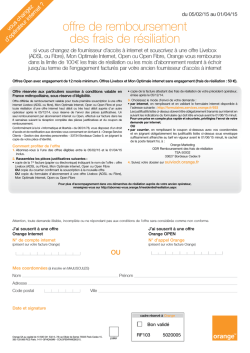 offre de remboursement des frais de r&eacute;siliation