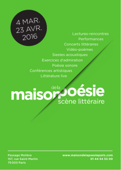 mars - Maison de la Po&eacute;sie