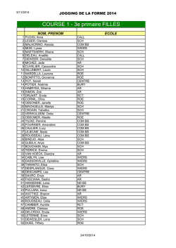 COURSE 1 - 3e primaire FILLES
