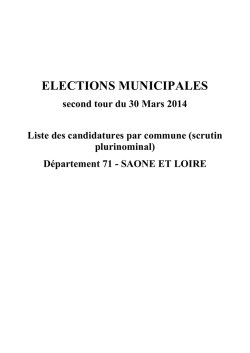 Consulter la liste des candidats en Saône-et