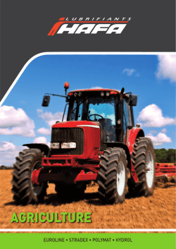 AGRICULTURE - HAFA Lubrifiants
