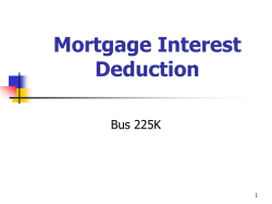 Mortgage Interest Deduction