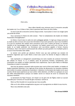 lettre d`invitation - Cellules